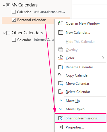 share your calendar in outlook 2016 for mac