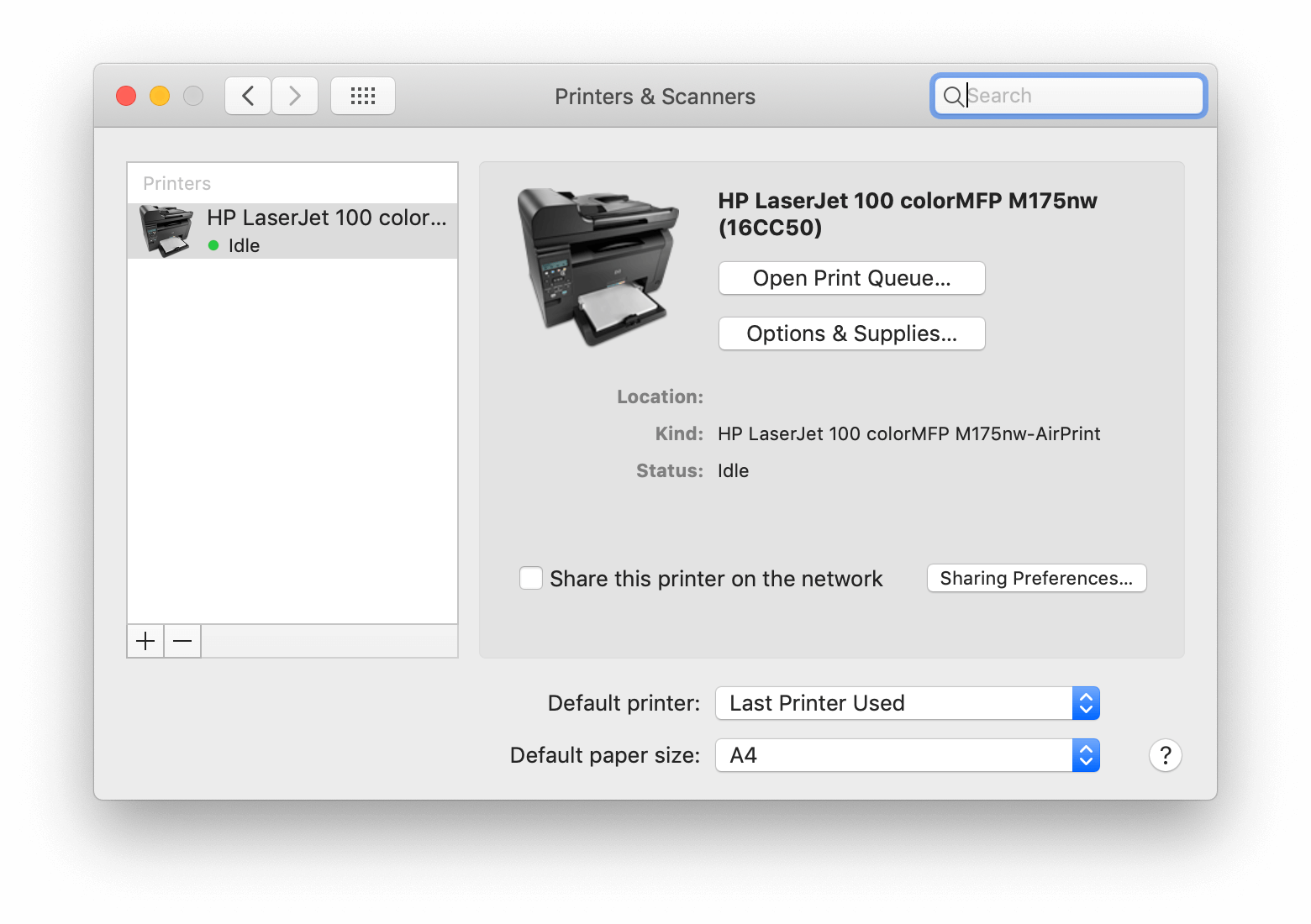 hp printer software install for mac